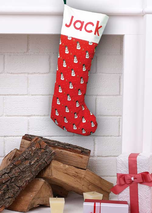 Snow Man Stocking