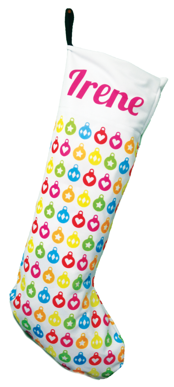 Colored Baubles Stockings