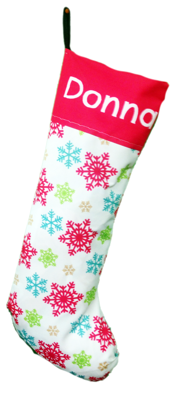 Colored Snowflakes Stocking